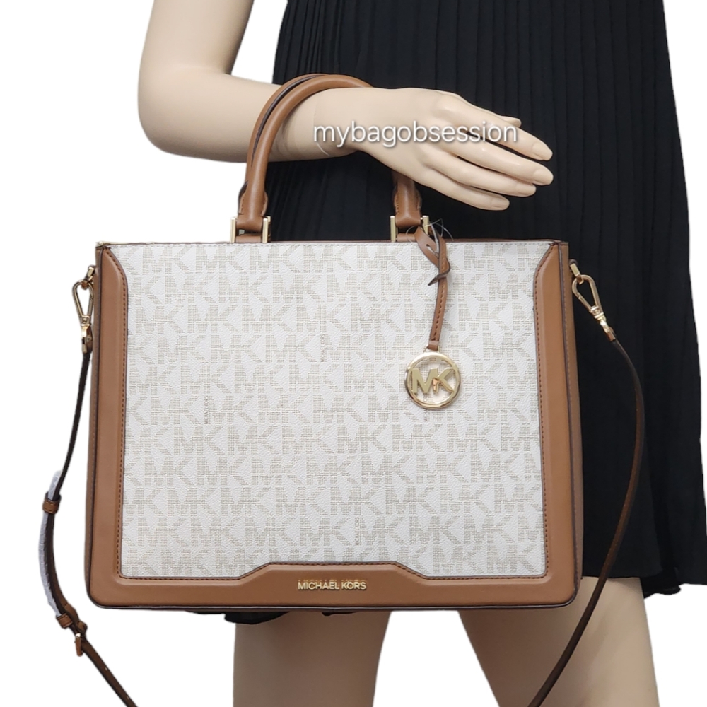 Michael Kors Jessie Logo Large Satchel - Picture 8 of 10